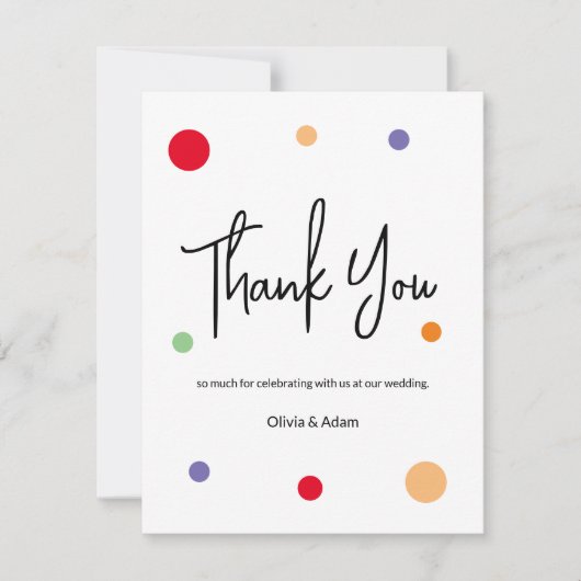 Thank You Card for wedding Dankeskarte (Vorderseite)