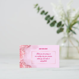 Thank you Card for Wedding Guests Mitteilungskarte