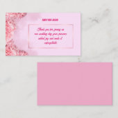 Thank you Card for Wedding Guests Mitteilungskarte (Vorne/Hinten)