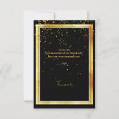Thank you card graduation black gold confetti dankeskarte (Rückseite)