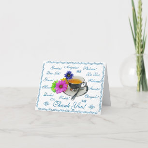 Thank you card in 12 Sprachen Dankeskarte