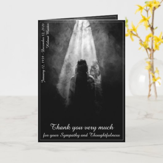 Thank You Card Into the light - goodbye my dear Karte (Gelbe Blume)