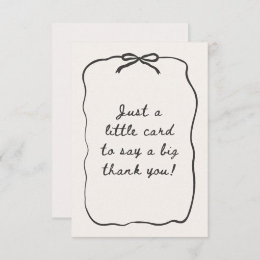 THANK YOU CARD MODERN DANKESKARTE (Vorne/Hinten)