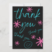 THANK YOU CARD SMILEY FACE DANKESKARTE (Vorderseite)