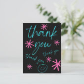 THANK YOU CARD SMILEY FACE POSTKARTE (Stehend Vorderseite)