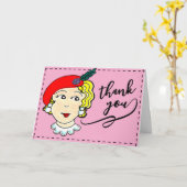 Thank you card, vintage style, folded card. karte (Gelbe Blume)