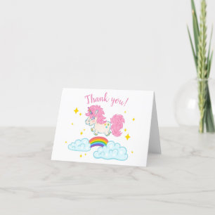 Thank you card with cute unicorn dankeskarte