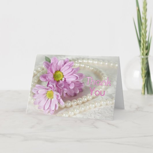 Thank You card with daisies Dankeskarte (Vorderseite)