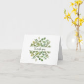 Thank You Card with Greenery Karte (Gelbe Blume)