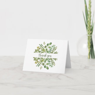 Thank You Card with Greenery Karte