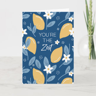 Thank You Card - You're the Zest Pun Lemon Yellow Karte