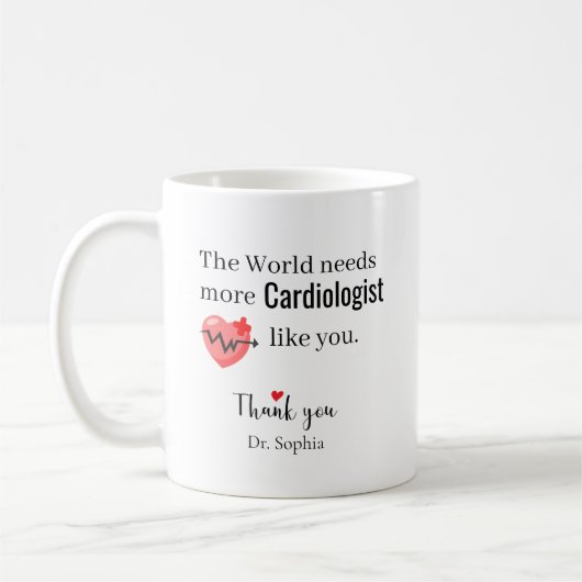 Thank You Cardiologist — Custom Name Kaffeetasse (Links)