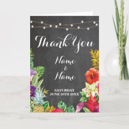 Thank You Cards Bridal Tropical Lights Wedding Dankeskarte