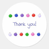 Thank you, Christmas Balls Stickers (Vorderseite)