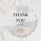 Thank you Cloud 9 Pastel Gradient Bridal Shower Fa Geschenkanhänger (Vorderseite)