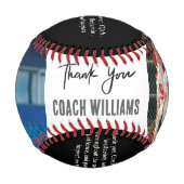Thank You Coach Appreciation Photo & Team Roster Baseball (Vorderseite)