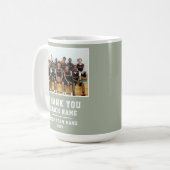 Thank you Coach Team Name Photo Kaffeetasse (Vorderseite Links)