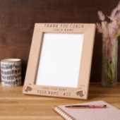 Thank you Coach Volleyball Team Name Sports Geätzte Rahmen (Links)