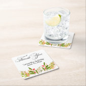 Thank you coaster wedding favors rechteckiger pappuntersetzer (Vor Ort)