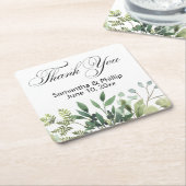 Thank you coaster wedding favors rechteckiger pappuntersetzer (angewinkelt)