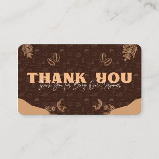 Thank You Coffee Lover Thank You Card Visitenkarte