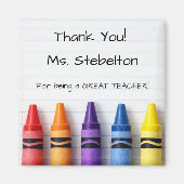 Thank You Crayons Teacher Appreciation Magnet (Vorne)