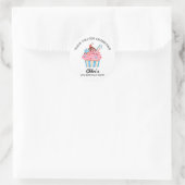 Thank You Cupcake Theme Birthday Party Sticker (Tasche)