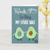 Thank you - Cute Couple Karte (Gelbe Blume)