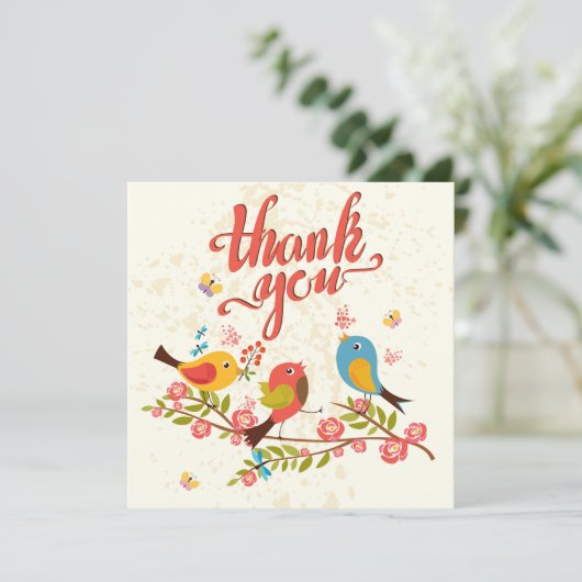 Thank You Dankeskarte (Stehend Vorderseite)