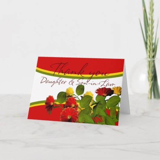 Thank you Daughter and Son-in-Law Dankeskarte (Vorderseite)