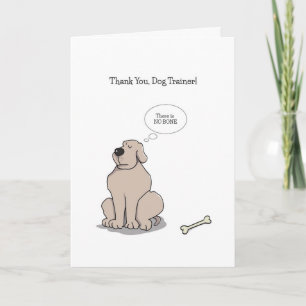 Thank You Dog Trainer Cards, Funny Dog Cartoon Dankeskarte