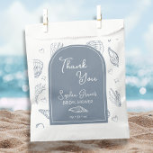 Thank You Dusty Blue Seashells Doodles  Geschenktütchen