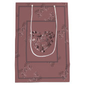 "Thank you" Dusty Rose Mittlere Geschenktüte (Rückseite)