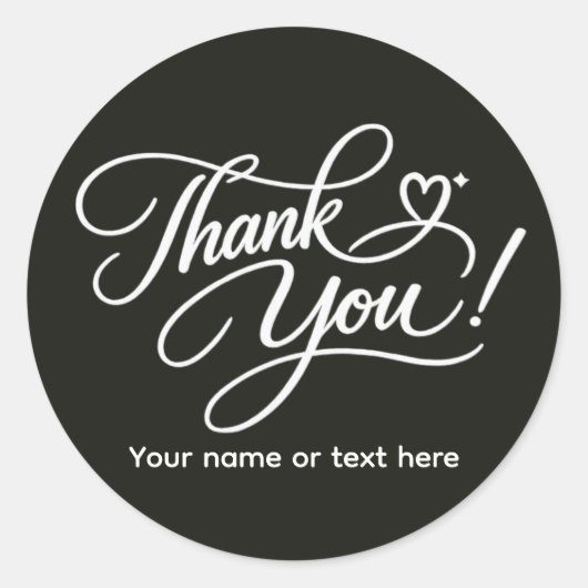 Thank You elegant sticker (Vorderseite)