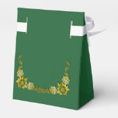 Thank You, Emerald Green & Gold Wedding  Geschenkschachtel (Rückseite)