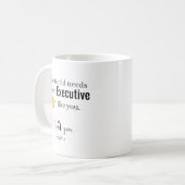 Thank You Executive — Custom Name Kaffeetasse (Vorderseite Links)
