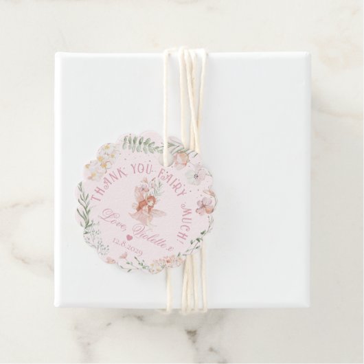 Thank you Fairy Much Fairy 1st Birthday Magical Geschenkanhänger (Beispiel)