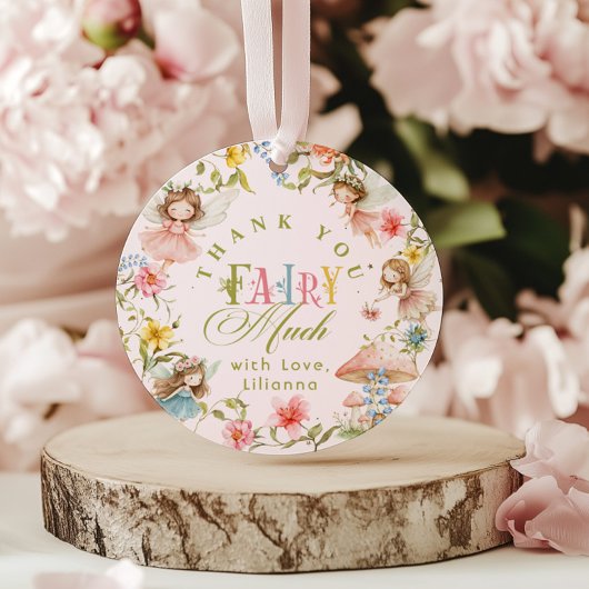 Thank you Fairy Much Fairy First Birthday Colorful Geschenkanhänger