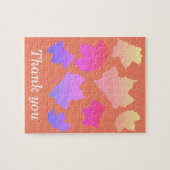 Thank You Fall Leaf Patterns Leaves Puzzle (Horizontal)