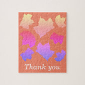 Thank You Fall Leaf Patterns Leaves Puzzle (Vertikal)