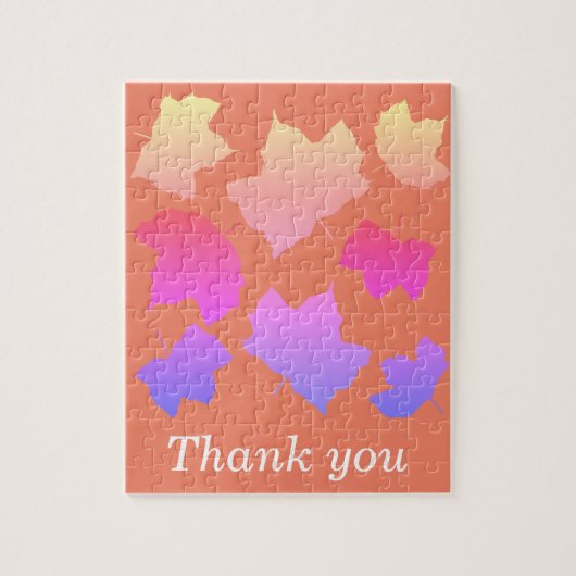 Thank You Fall Leaf Patterns Leaves Puzzle (Vertikal)