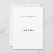 Thank You Fancy Script Photo Bubble Frame Card Dankeskarte (Rückseite)