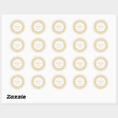 Thank you faux glitter Doily Round Sticker (Blatt)