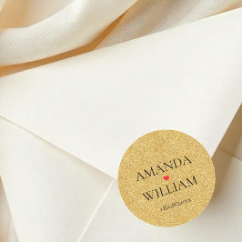 Thank You faux glitter Round Sticker