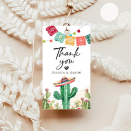 Thank You Fiesta Cactus Watercolor Shower Favor Geschenkanhänger