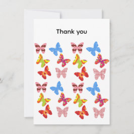 Thank you Flat Greeting Card Karte