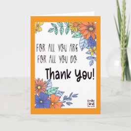 Thank you - Floral Karte