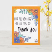 Thank you - Floral Karte (Gelbe Blume)