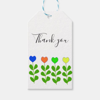 Thank You Floral Tag Geschenkanhänger