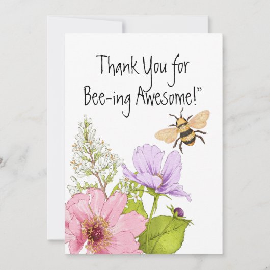 Thank You for Bee-ing Awesome Card Dankeskarte (Vorderseite)